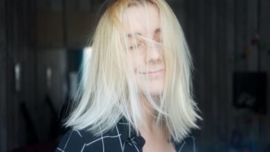 middle aged low maintenance shaggy shoulder length